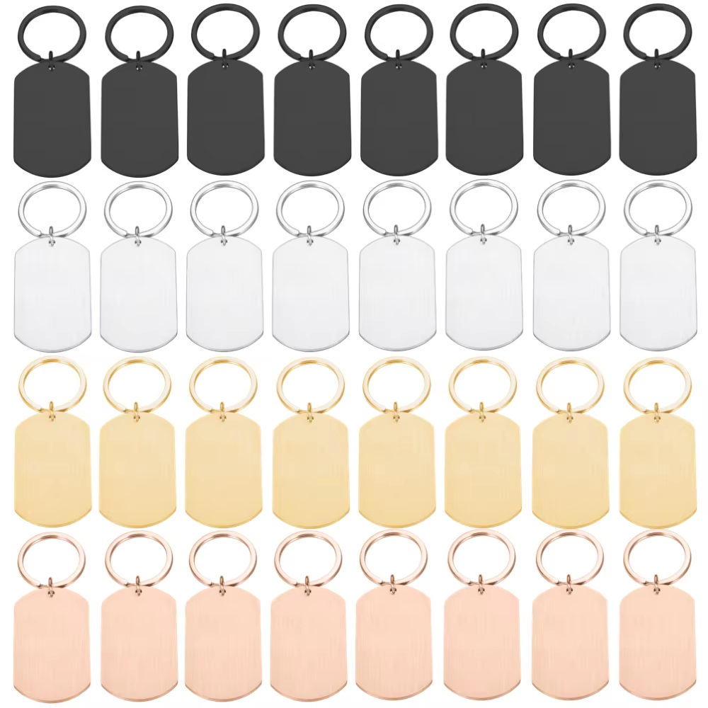 Initial Ring Custom - 10 STKS Aangepaste metalen tag sleutelhanger