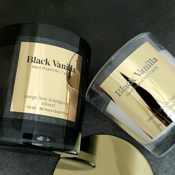 Custom Glanzend Goud Zilver St - Personalised Candle Label recensie en prijs