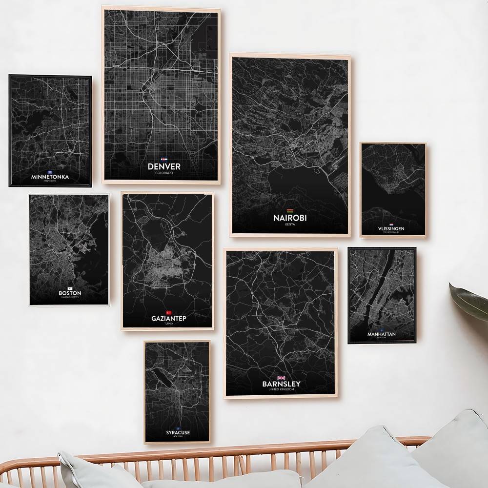 Parijs Londen New York CUSTOM  - Custom Map Poster recensie en prijs